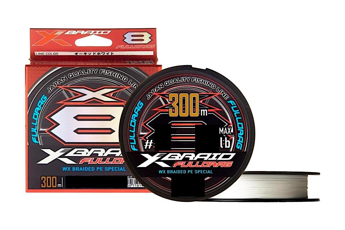 

Плетеный шнур YGK X-Braid Fulldrag X8 300m #8.0-120lb, Белый, X-Braid Fulldrag