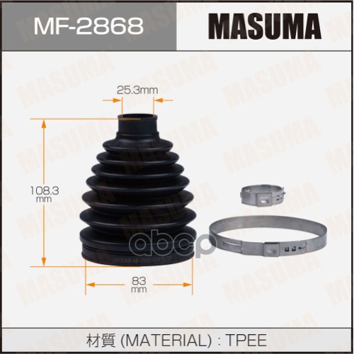 

Пыльник Шруса (Пластик + Спецхомут) Masuma арт. MF-2868