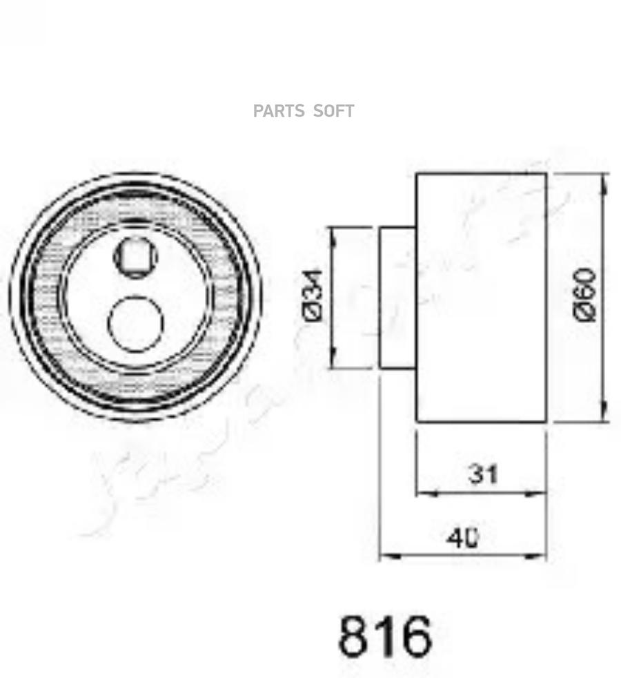 

JAPANPARTS BE-816 Ролик ремня ГРМ CITROEN BERLINGO/C5/XSARA/FIAT DUCATO 1шт