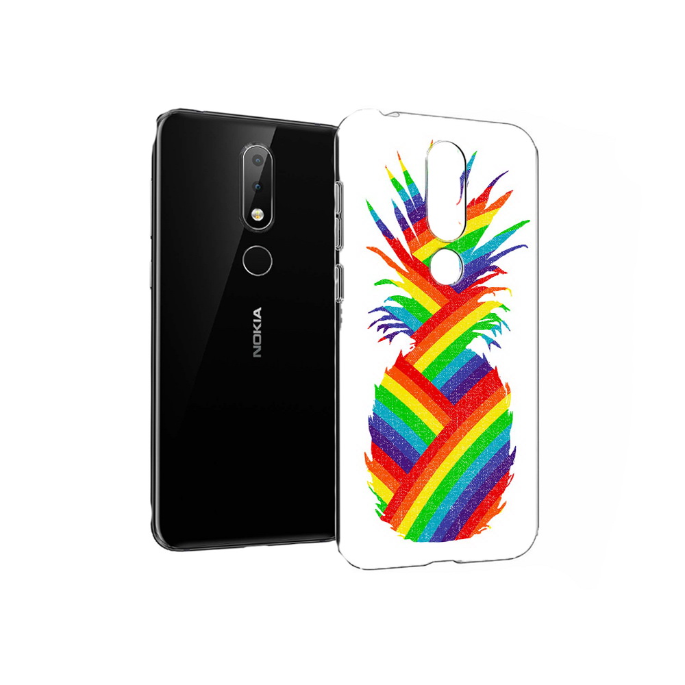 

Чехол MyPads Tocco для Nokia X6 радужный ананас (PT115295.99.566), Прозрачный, Tocco