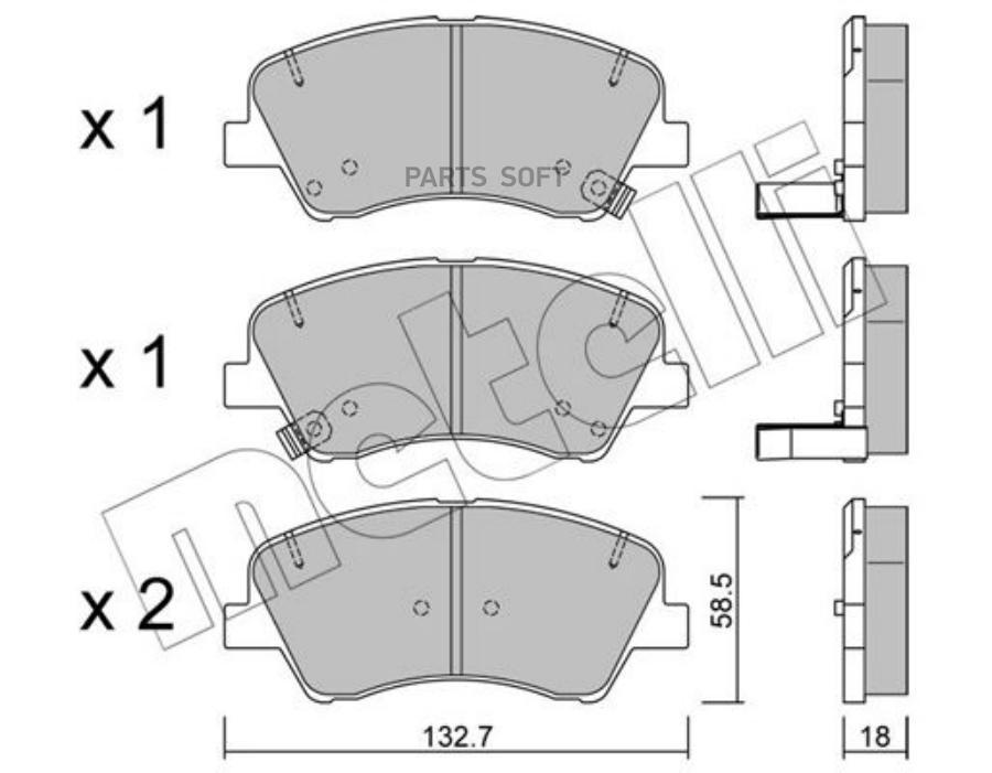 

Тормозные колодки METELLI 2211670