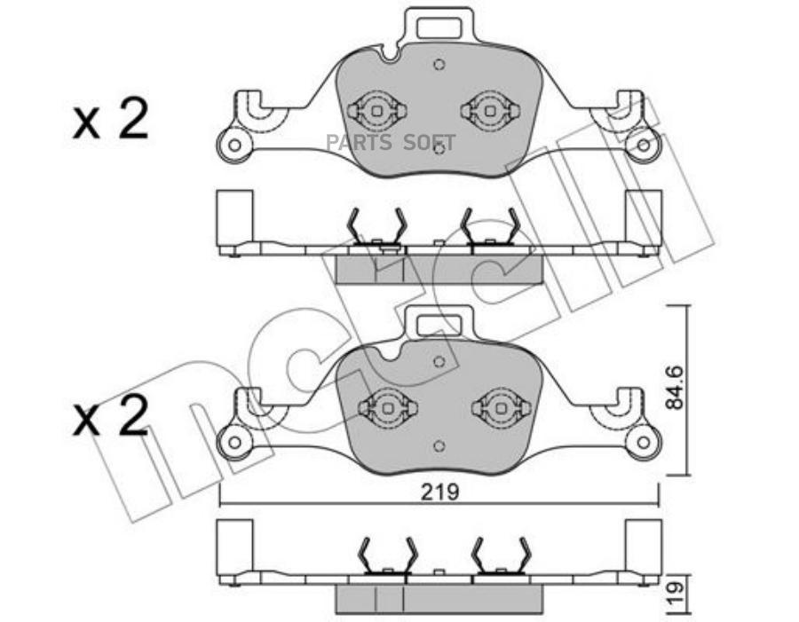 

Тормозные колодки METELLI 2211450