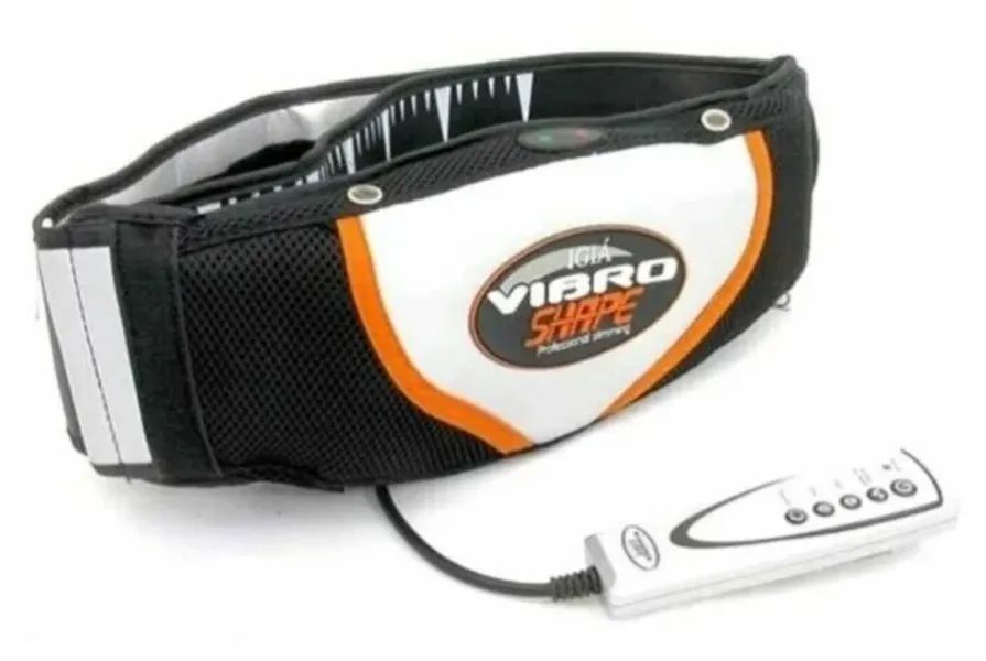 Массажный пояс для похудения Vibro Shape электрический / с эффектом сауны / Вибро шейп / ф
