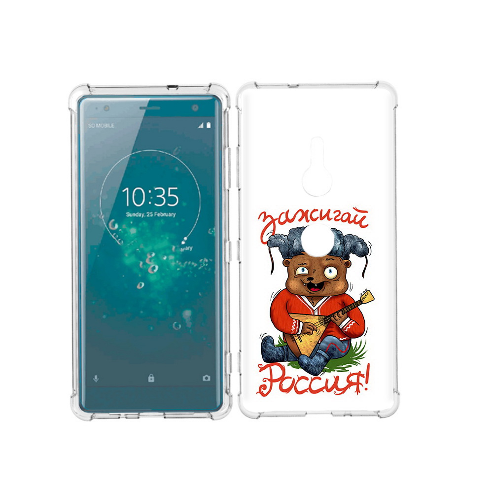

Чехол MyPads Tocco для Sony Xperia XZ3 Зажигай Россия, Прозрачный, Tocco