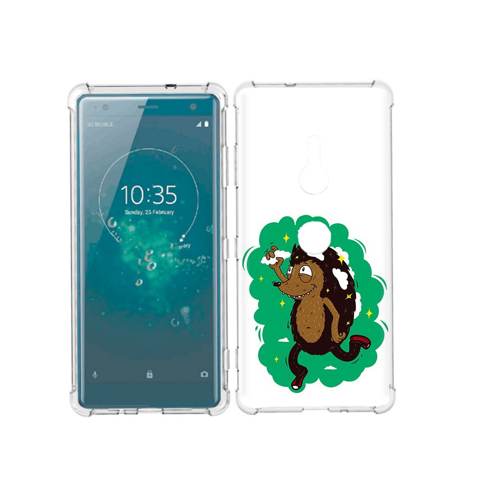 

Чехол MyPads Tocco для Sony Xperia XZ3 Ежик в облаках, Прозрачный, Tocco