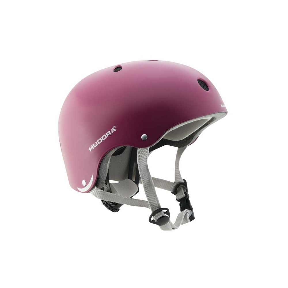 Шлем защитный HUDORA, малиновый hudora шлем защитный для скейтборда