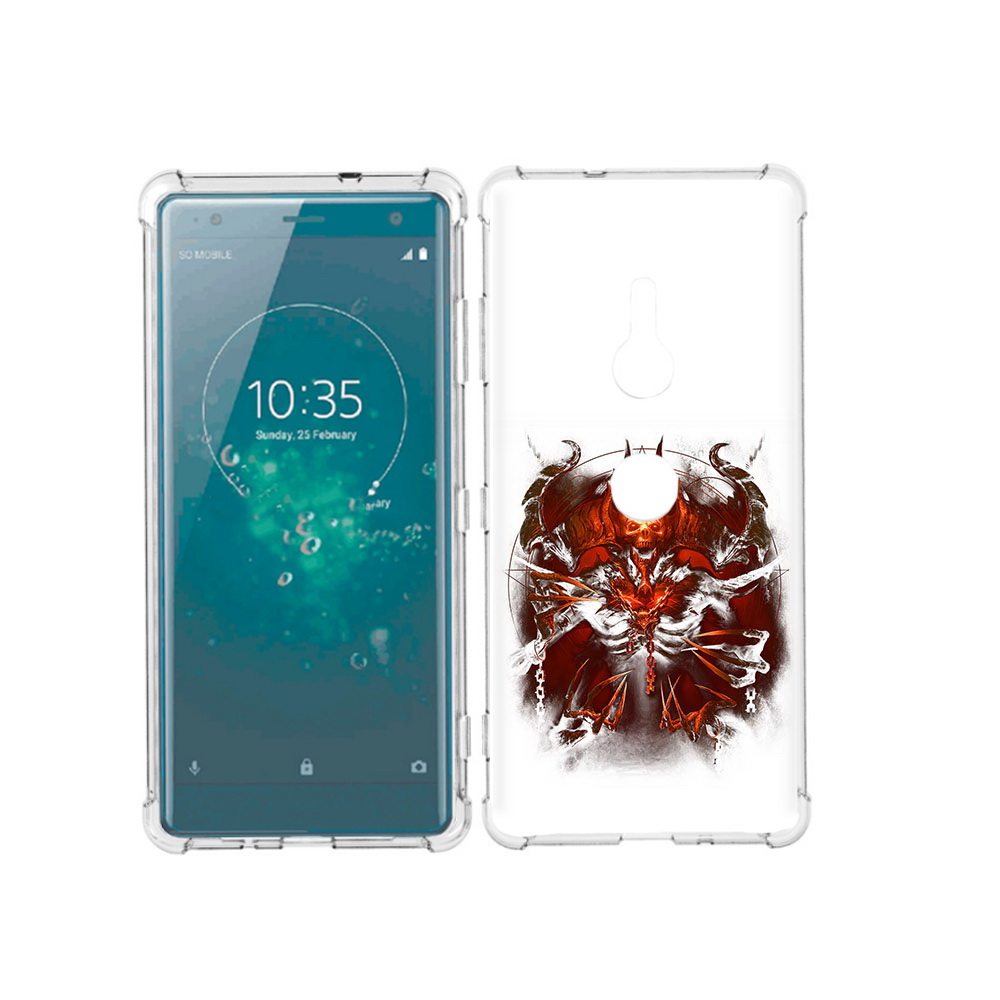 

Чехол MyPads Tocco для Sony Xperia XZ3 яркий демон, Прозрачный, Tocco