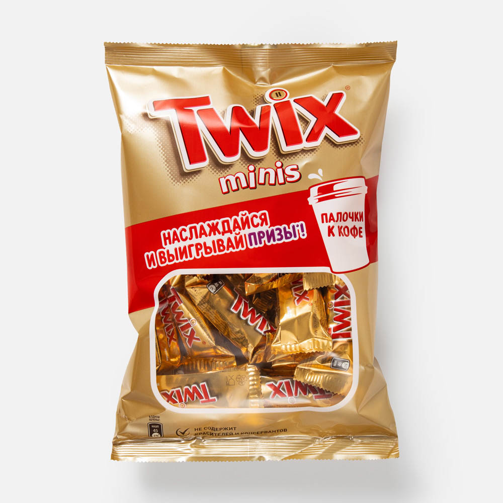 Конфеты Twix Minis батончики, шоколадные, 184 г