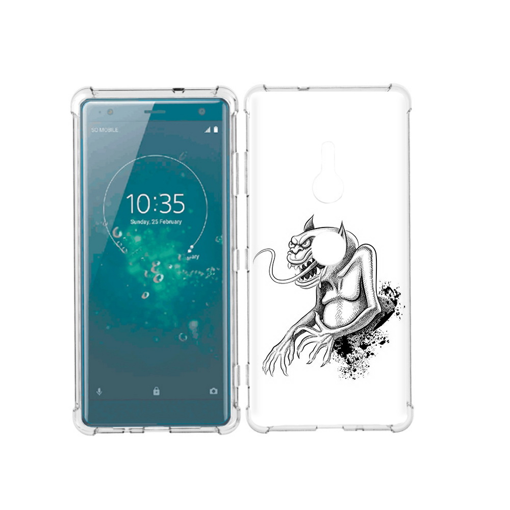 

Чехол MyPads Tocco для Sony Xperia XZ3 чорт, Прозрачный, Tocco