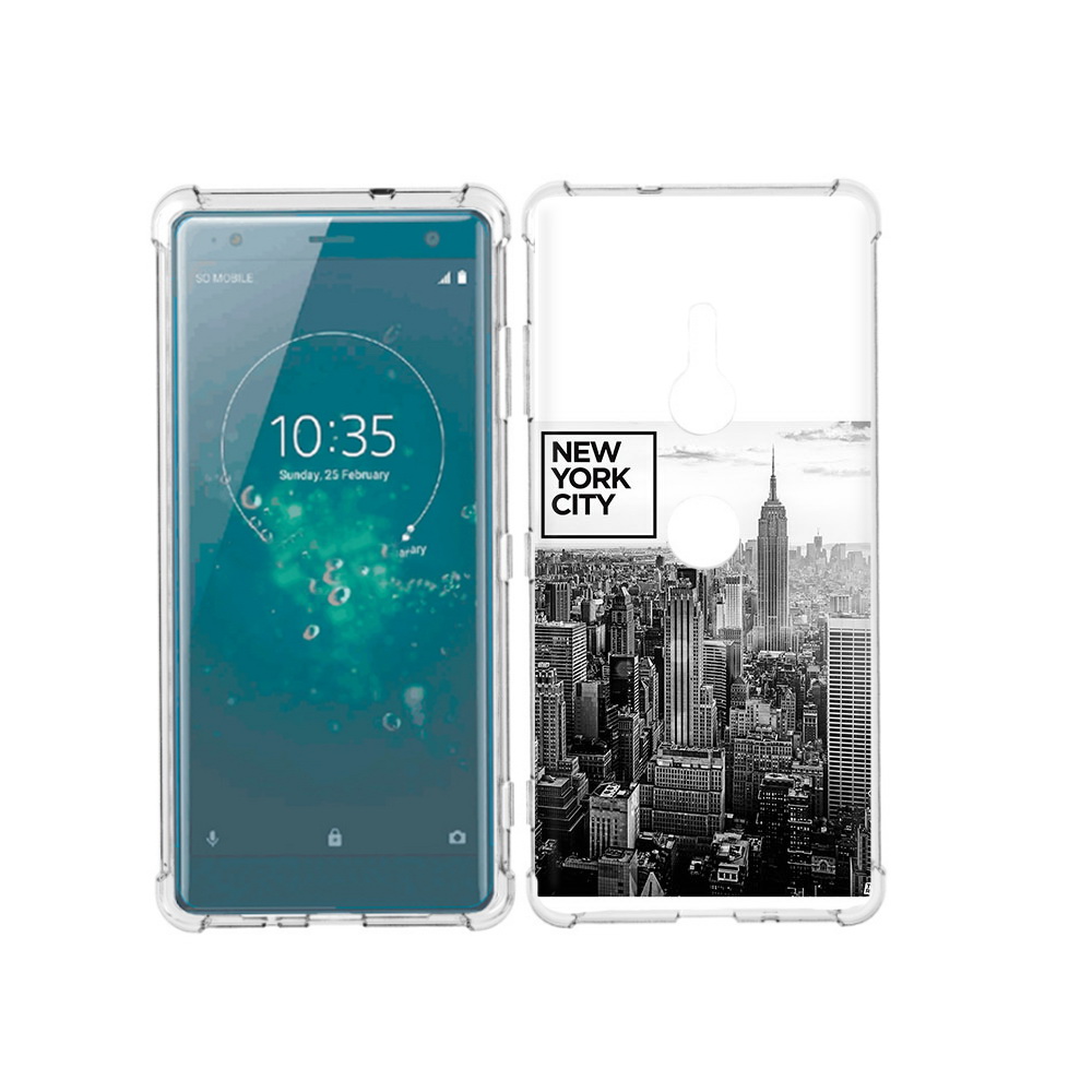 

Чехол MyPads Tocco для Sony Xperia XZ3 черно белый ньюерк, Прозрачный, Tocco