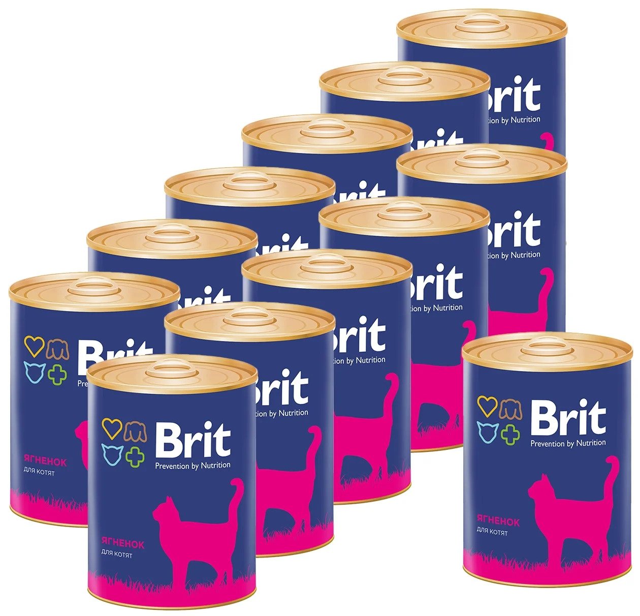 

Консервы для котят Brit Prevention by Nutrition, ягненок, 12шт, 340г, Prevention by Nutrition Kitten