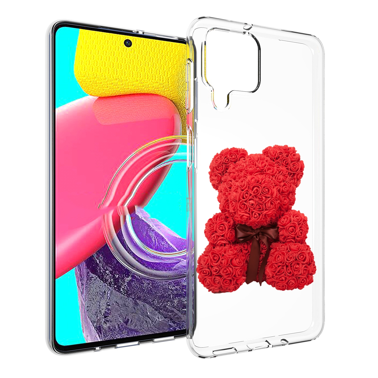 

Чехол Mypads Мишка-Из-Розочек Для Samsung Galaxy M53 (Sm-M536), Прозрачный, Tocco