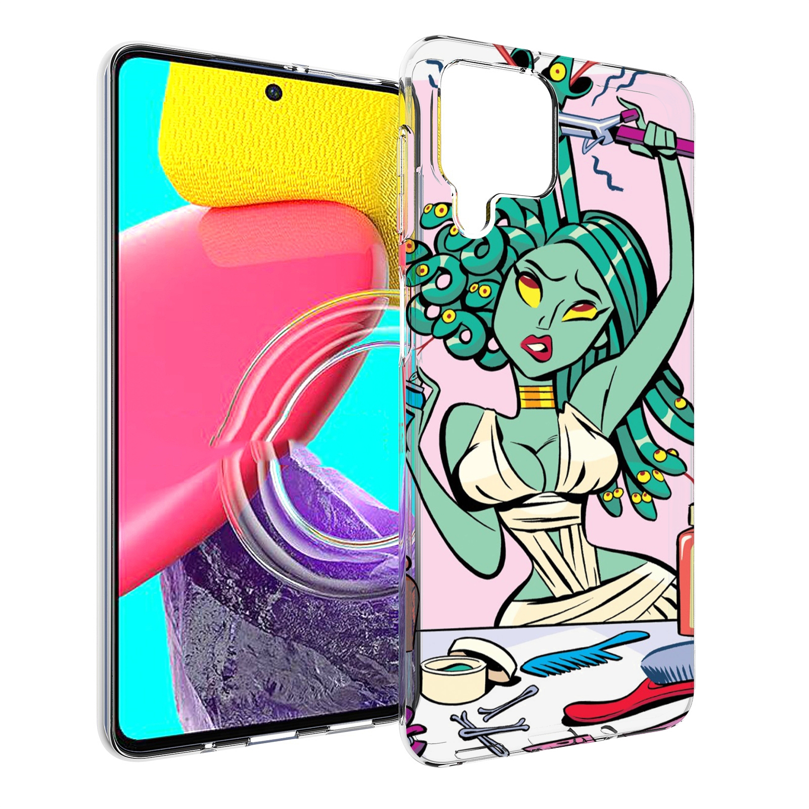 

Чехол Mypads Медуза Расчесывается Женский Для Samsung Galaxy M53 (Sm-M536), Прозрачный, Tocco