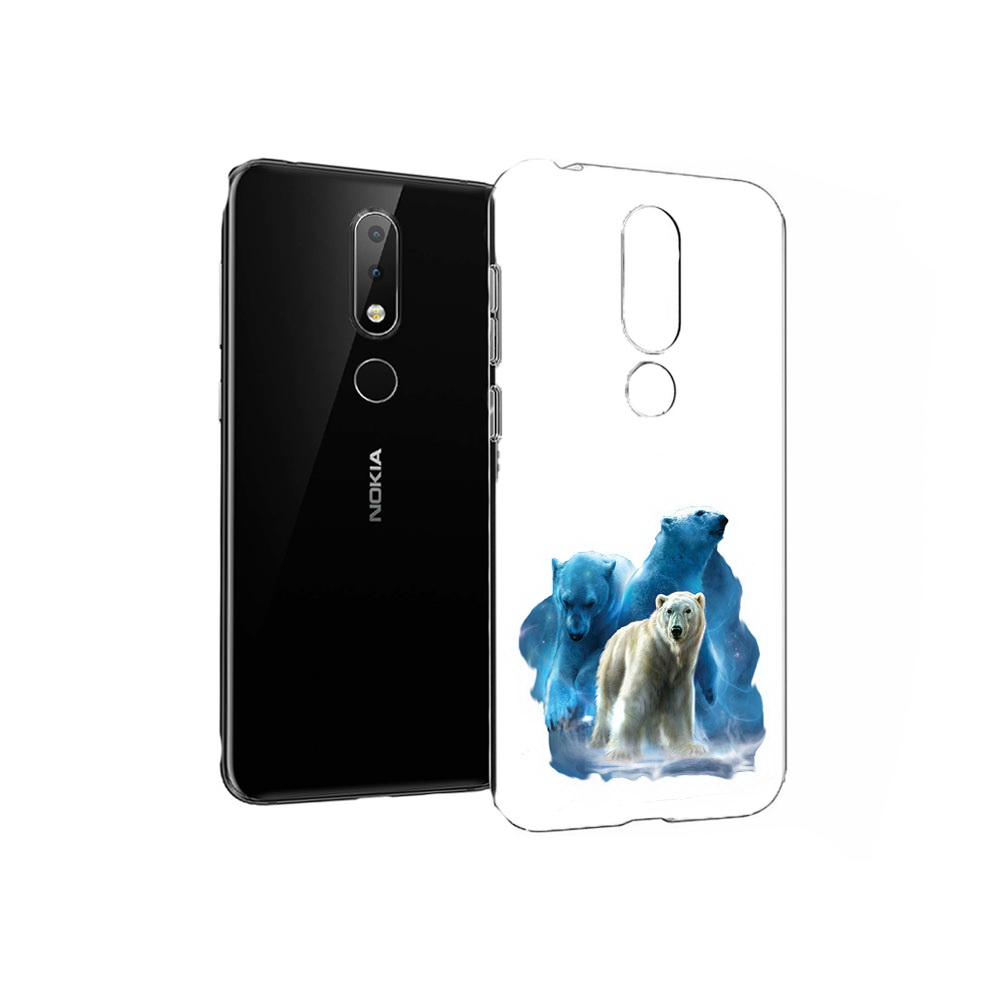 

Чехол MyPads Tocco для Nokia X6 полярный медведь (PT115295.99.549), Прозрачный, Tocco