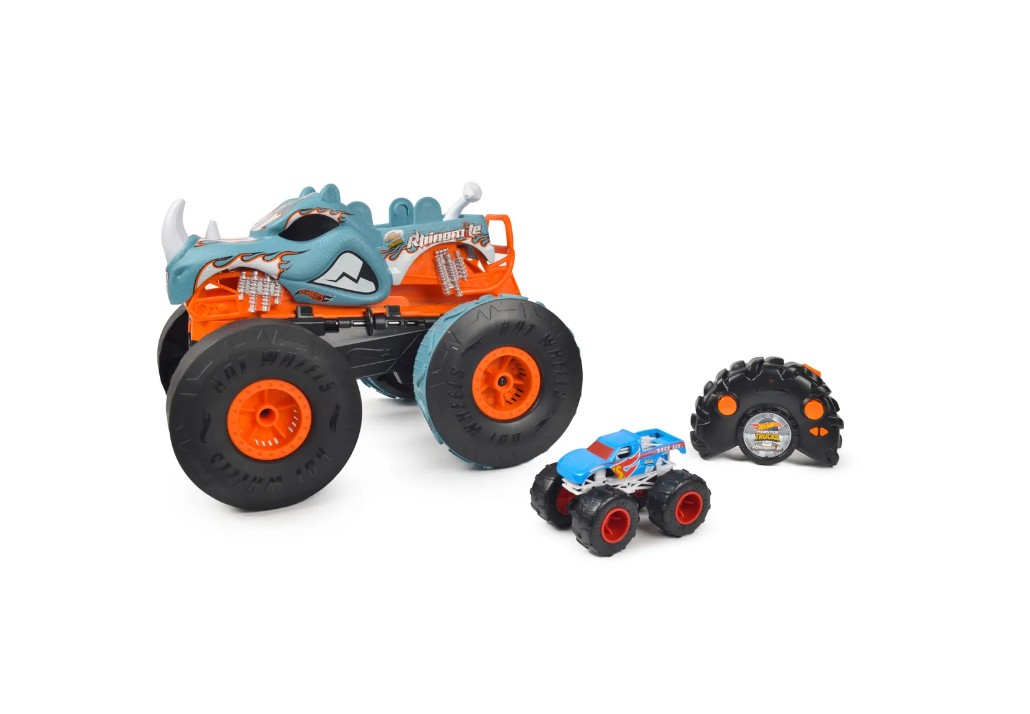 Игровой набор Hot Wheels Monster Trucks Rhinomite 2в1 HPK27 с пультом управления