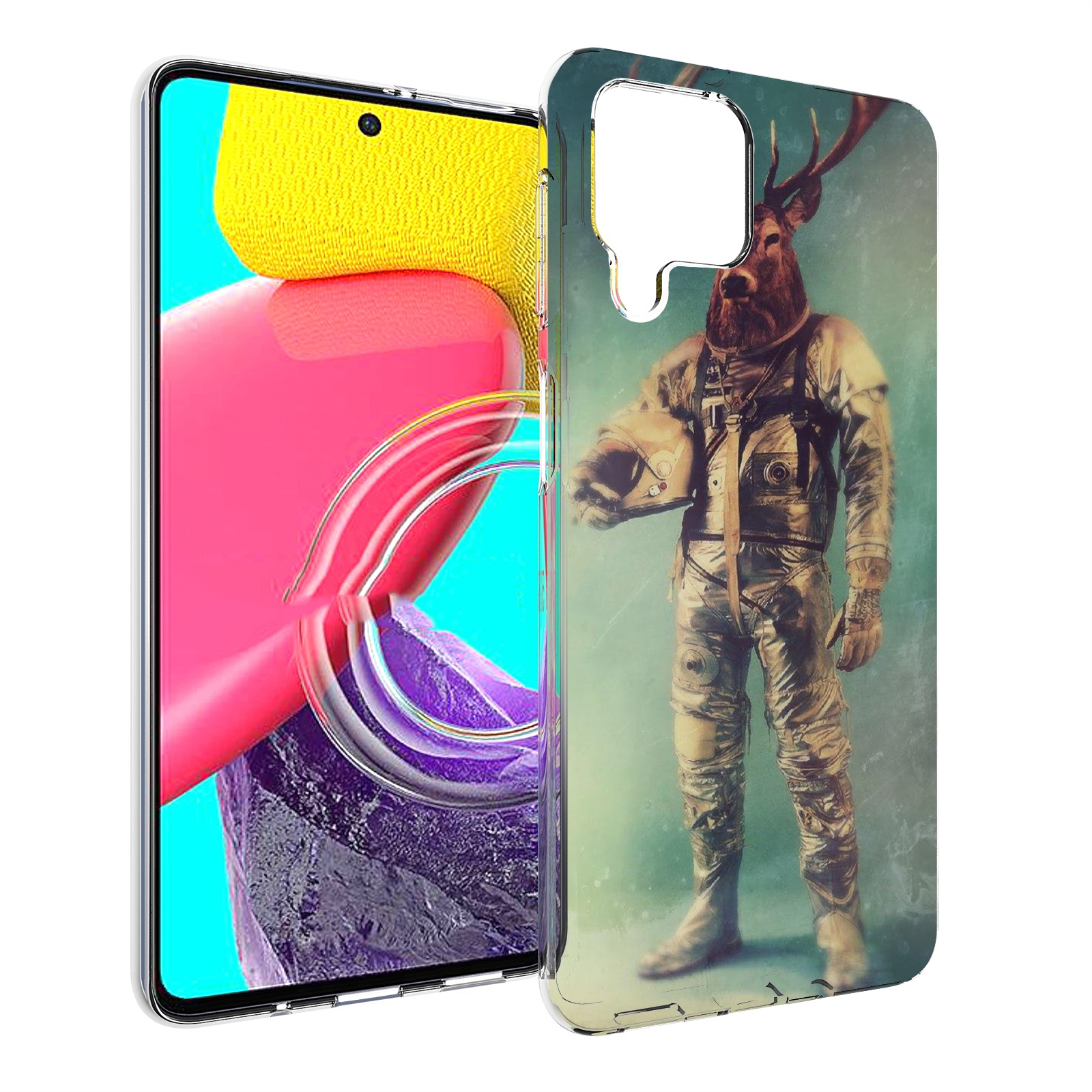 

Чехол Mypads Лось Космонавт Для Samsung Galaxy M53 (Sm-M536), Прозрачный, Tocco