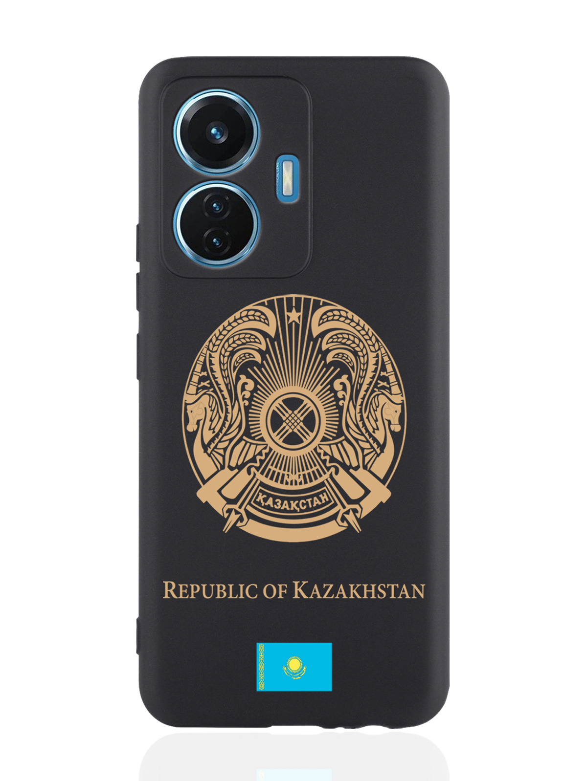 

Чехол SignumCase для Vivo T1/S15e Золотой Герб Казахстана черный, Черный;золотистый