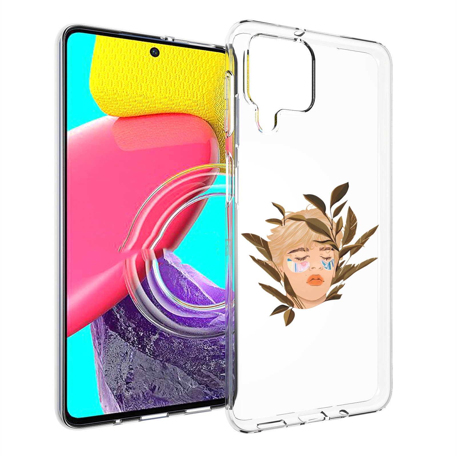 

Чехол Mypads Лицо-С-Патчами Для Samsung Galaxy M53 (Sm-M536), Прозрачный, Tocco