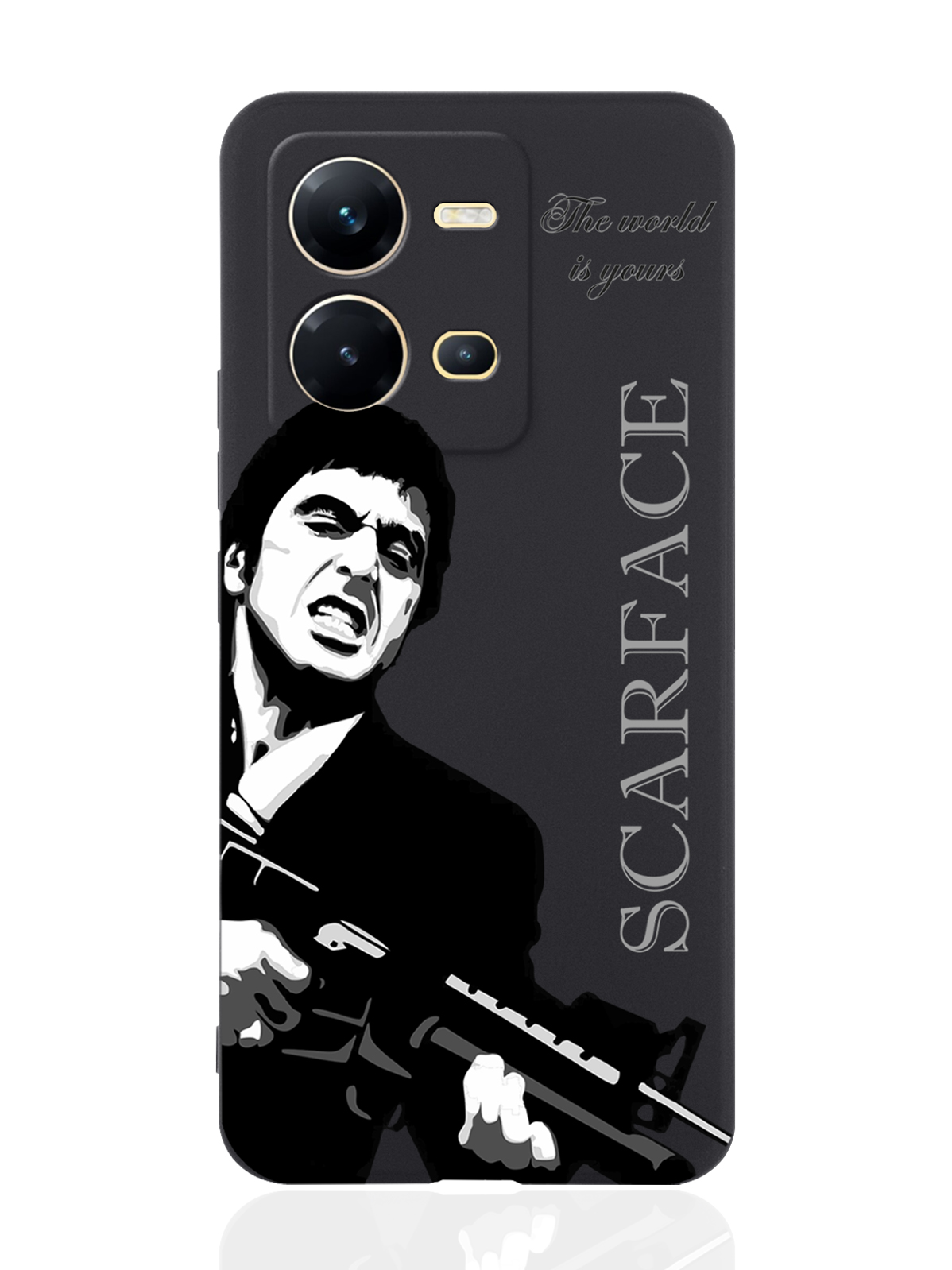 фото Чехол musthavecase для vivo v25e/v25 scarface tony montana/ лицо со шрамом черный