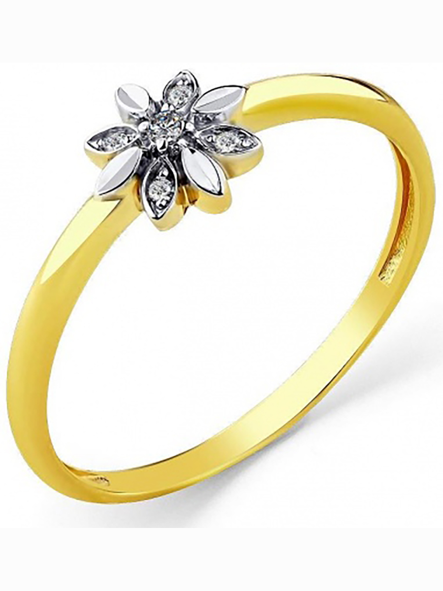 

Кольцо из жёлтого золота с 5 фианитами р. 16 Master Brilliant 1000595, 1000595