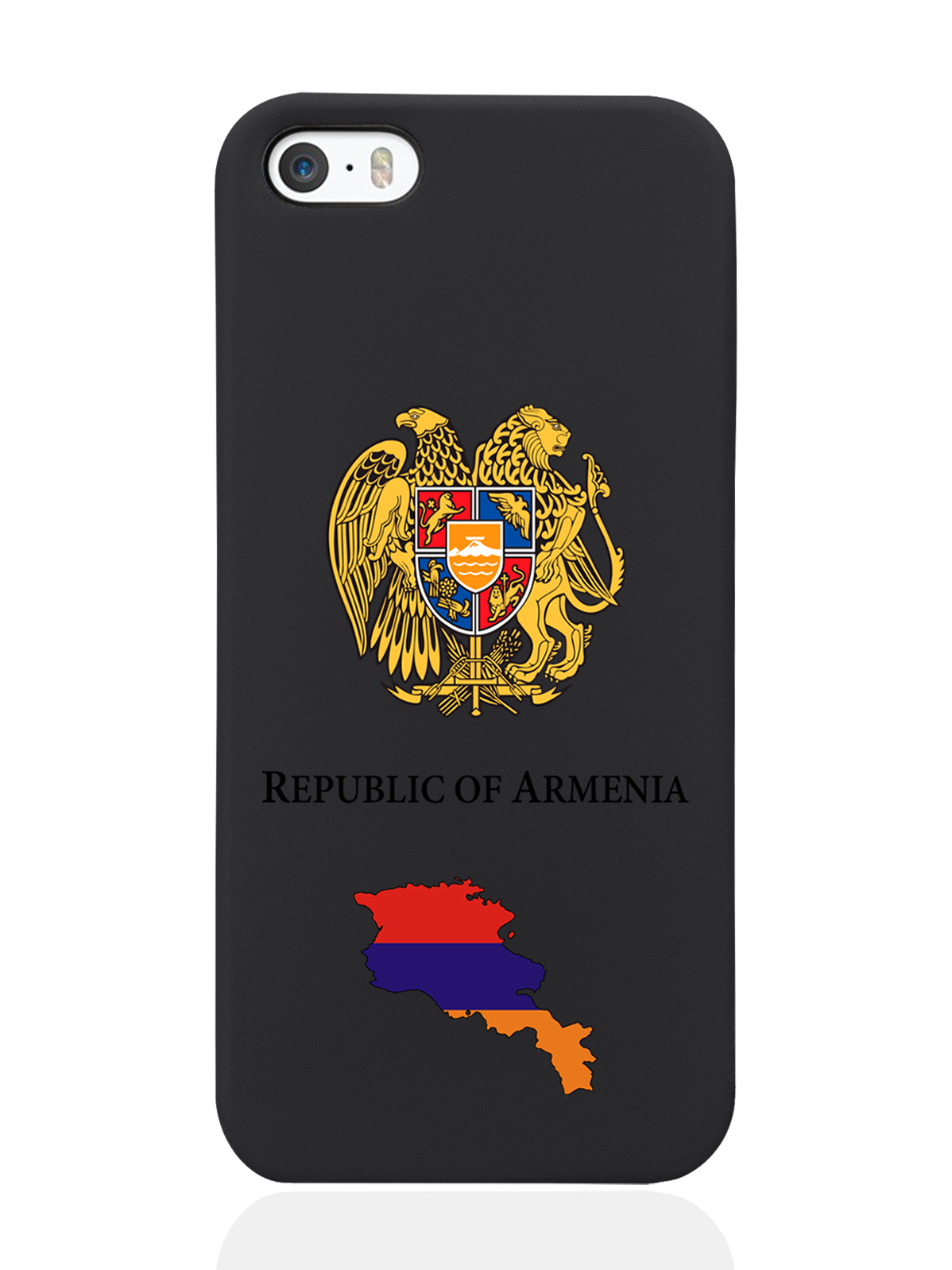 

Чехол SignumCase для iPhone 5/5s Герб Армении черный, Разноцветный
