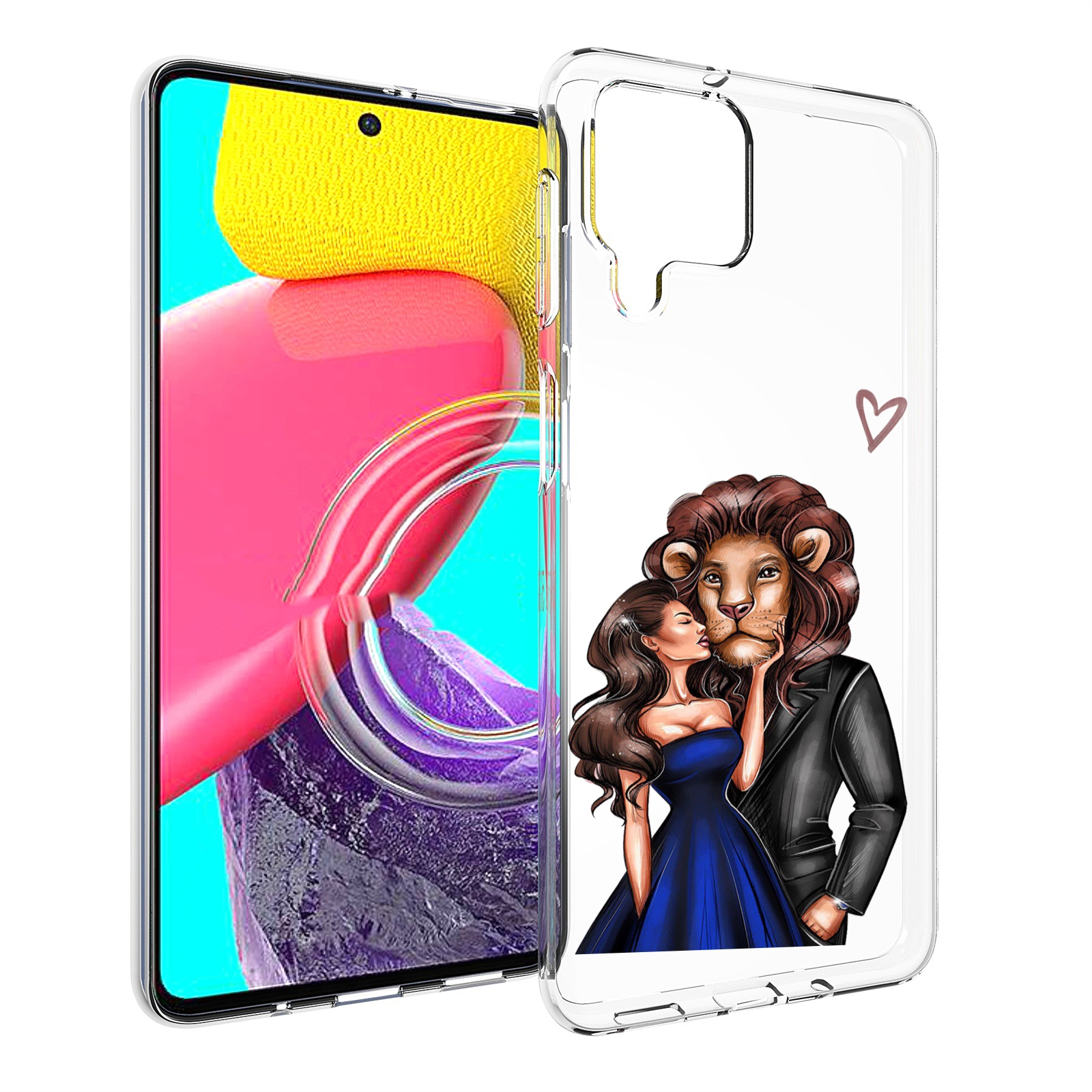 Чехол Mypads Лев-В-Смокинге Для Samsung Galaxy M53 (Sm-M536)