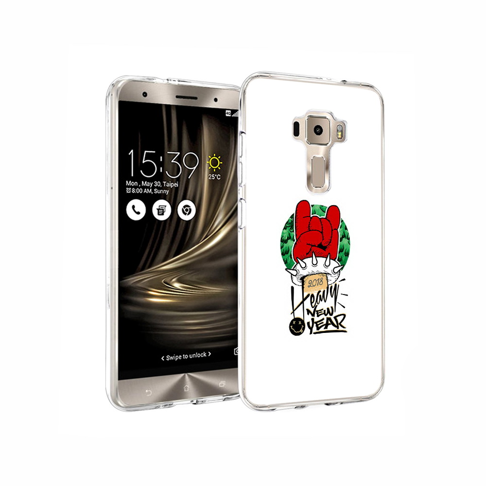 

Чехол MyPads Tocco для Asus ZenFone 3 Гангстер новый год, Прозрачный, Tocco