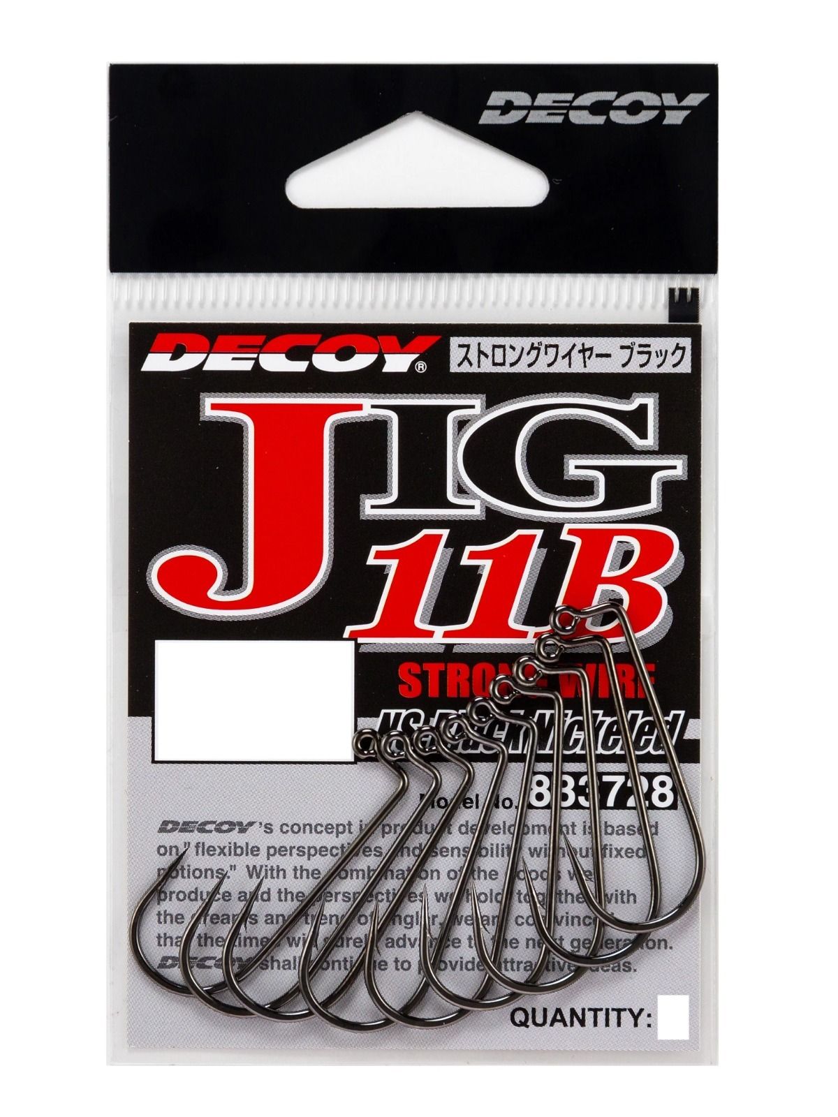 

Офсетные крючки Decoy офсетные №1/0, Черный, Jig 11B Strong Wire