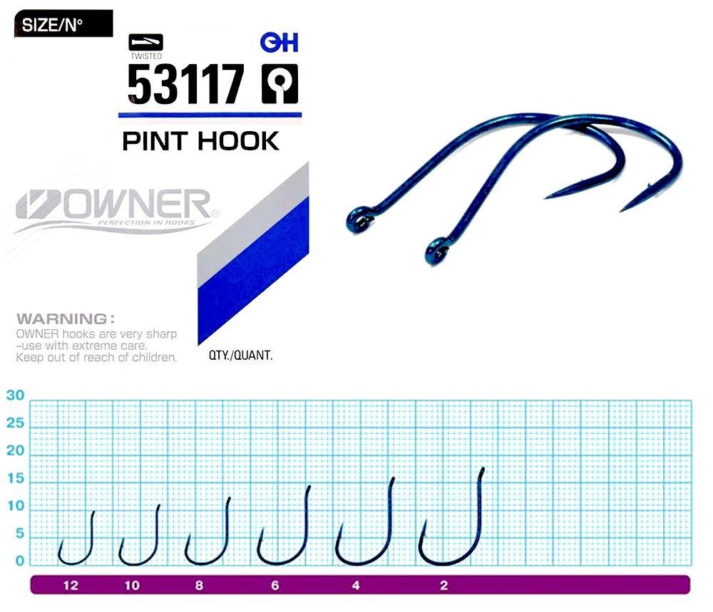

Одинарный крючок OWNER 53117 №02, Голубой, Pint Hook 53117