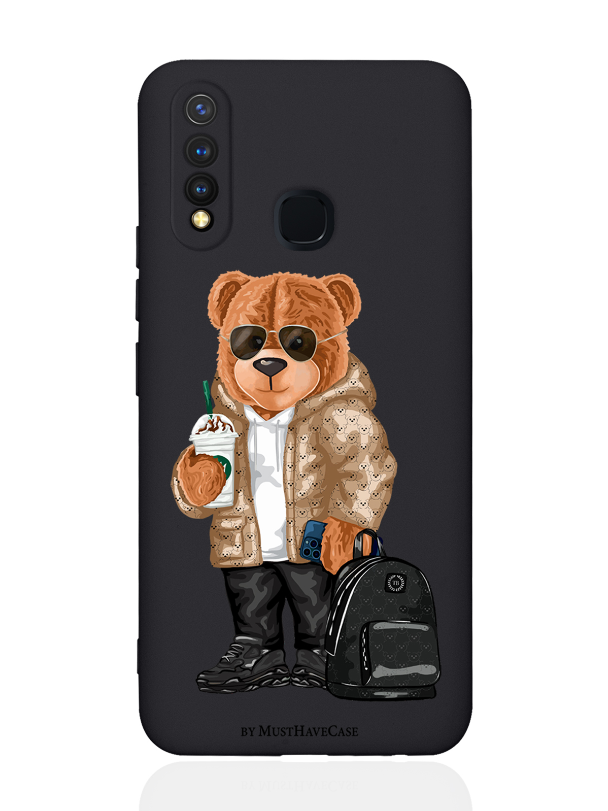 фото Чехол musthavecase для vivo y19/u3 tony style в очках черный