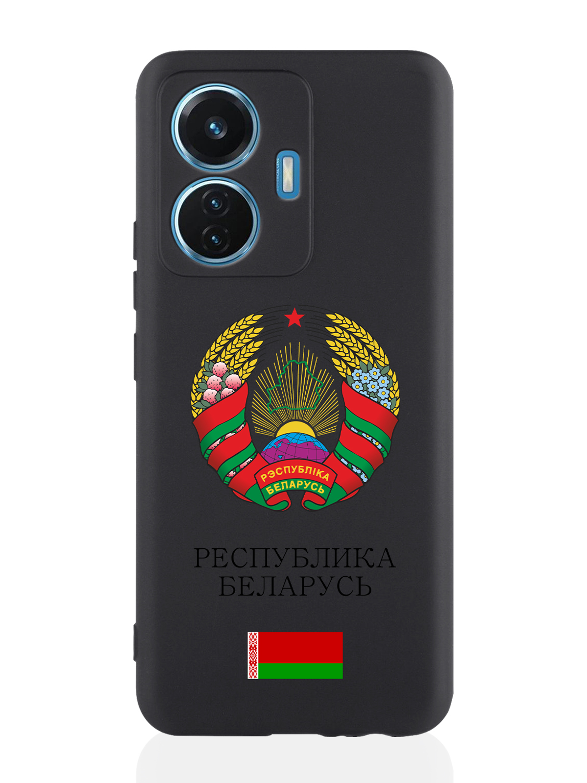 

Чехол для Vivo T1/S15e Герб Белоруссии/ Герб Беларуси черный, Разноцветный