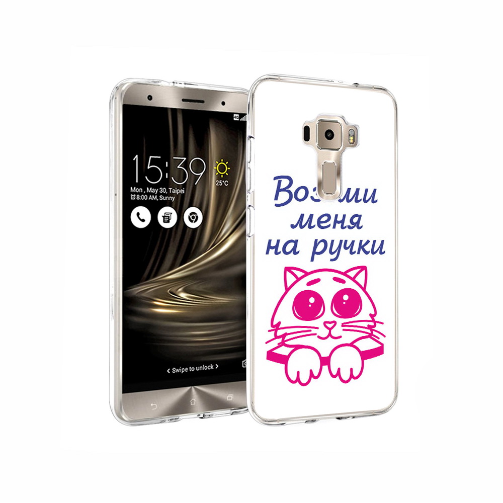 

Чехол MyPads Tocco для Asus ZenFone 3 мяу, Прозрачный, Tocco
