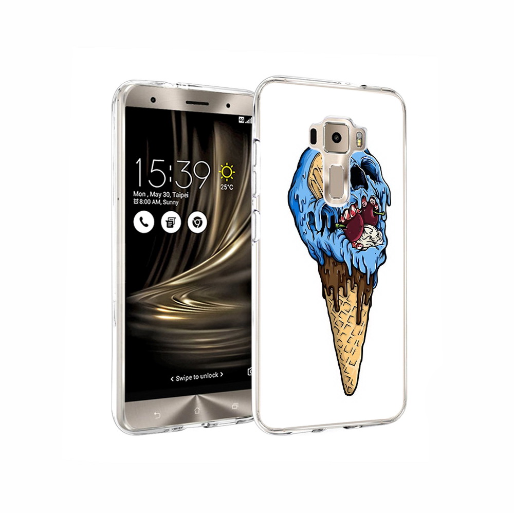 Чехол MyPads Tocco для Asus ZenFone 3 мороженное череп