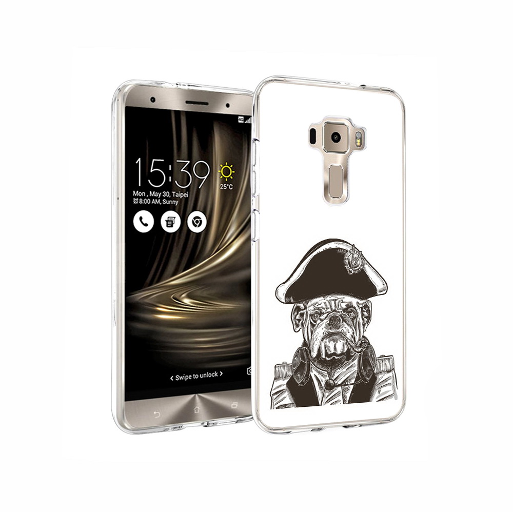 

Чехол MyPads Tocco для Asus ZenFone 3 мопс генерал, Прозрачный, Tocco