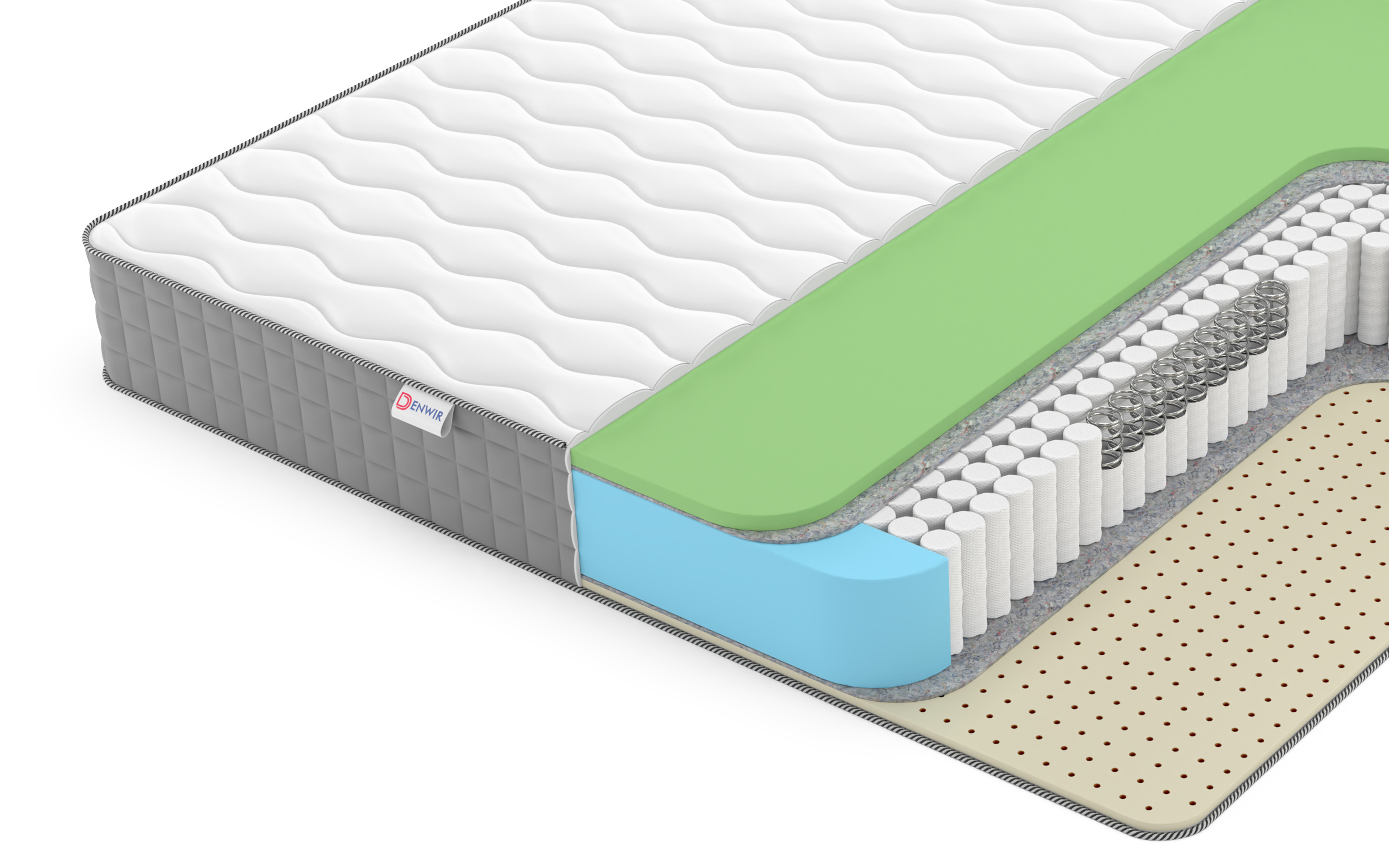 

Матрас пружинный DENWIR BEST FOAM SOFT S1000/chstmat_BFSS1000_65x130, Белый, BEST FOAM SOFT S1000