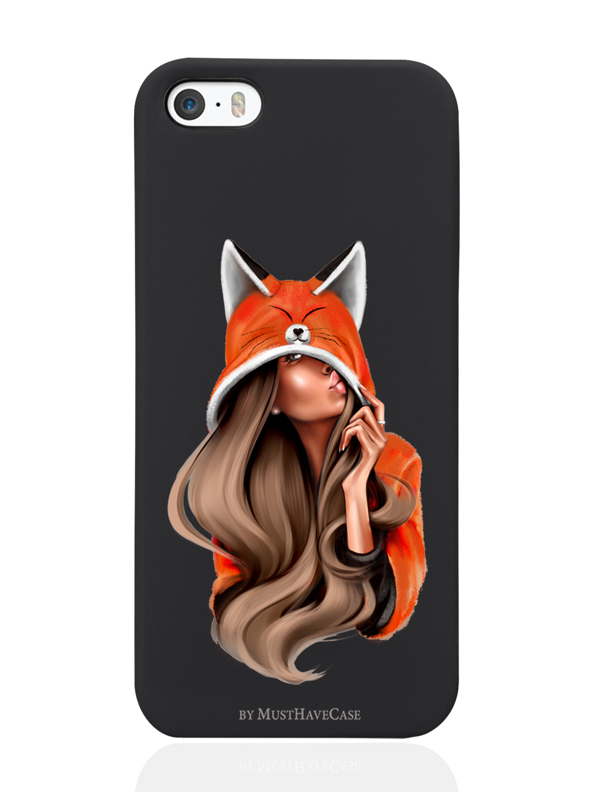

Чехол MustHaveCase для iPhone 5/5s Лисичка черный, Оранжевый;черный