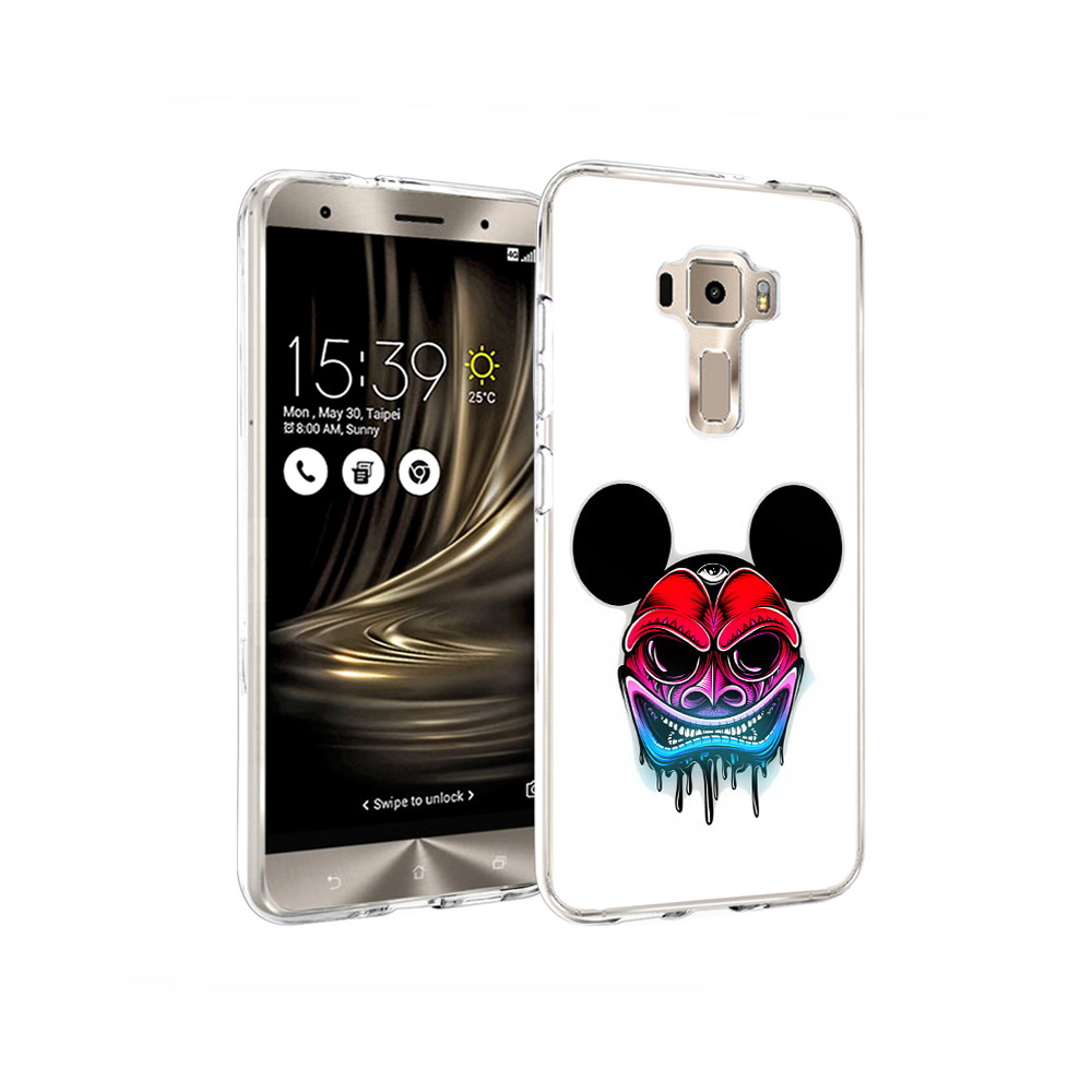 

Чехол MyPads Tocco для Asus ZenFone 3 микки в маске, Прозрачный, Tocco