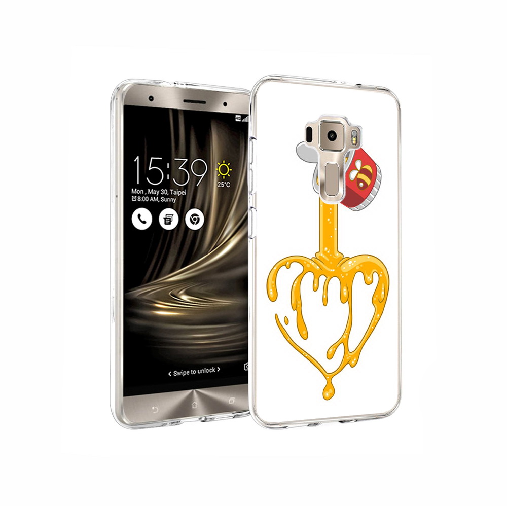 

Чехол MyPads Tocco для Asus ZenFone 3 медовое сердце, Прозрачный, Tocco
