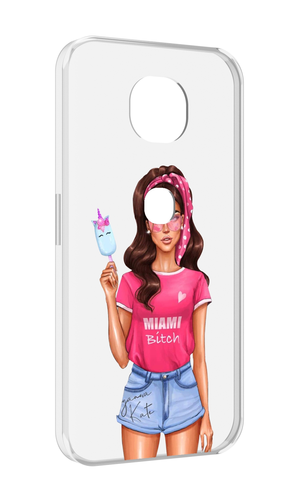 

Чехол MyPads майами-битч женский для Motorola Moto G5S (XT1799-2), Прозрачный, Tocco