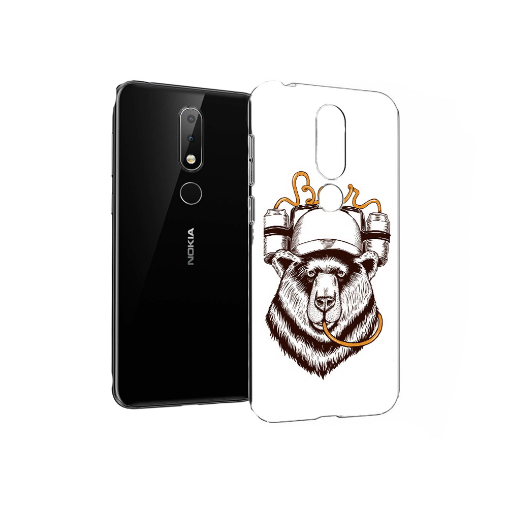 

Чехол MyPads Tocco для Nokia X6 пивной медведь (PT115295.99.538), Прозрачный, Tocco