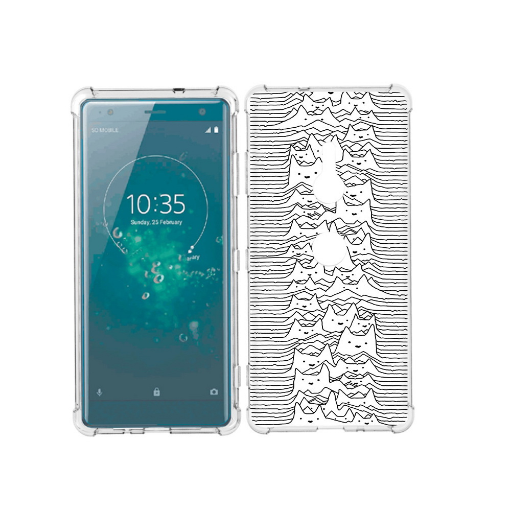 

Чехол MyPads Tocco для Sony Xperia XZ3 черно белые коты 3D, Прозрачный, Tocco