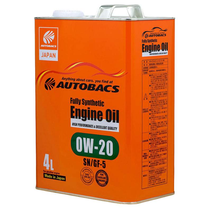 фото Моторное масло autobacs fully synthetic engine oil sn/gf-5 0w20 4 л