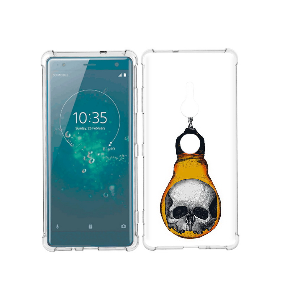 Чехол MyPads Tocco для Sony Xperia XZ3 череп в лампочке