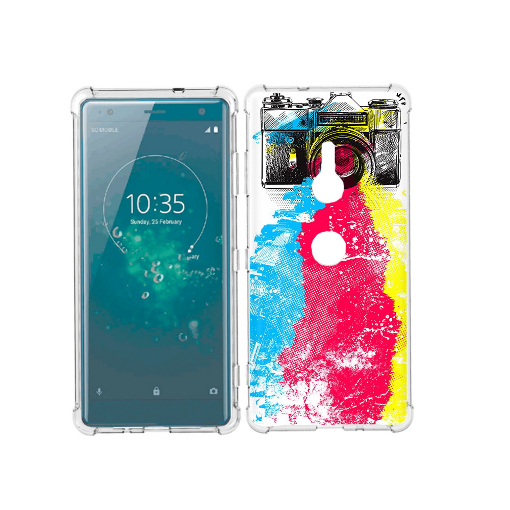 Чехол MyPads Tocco для Sony Xperia XZ3 цветной фотоаппарат