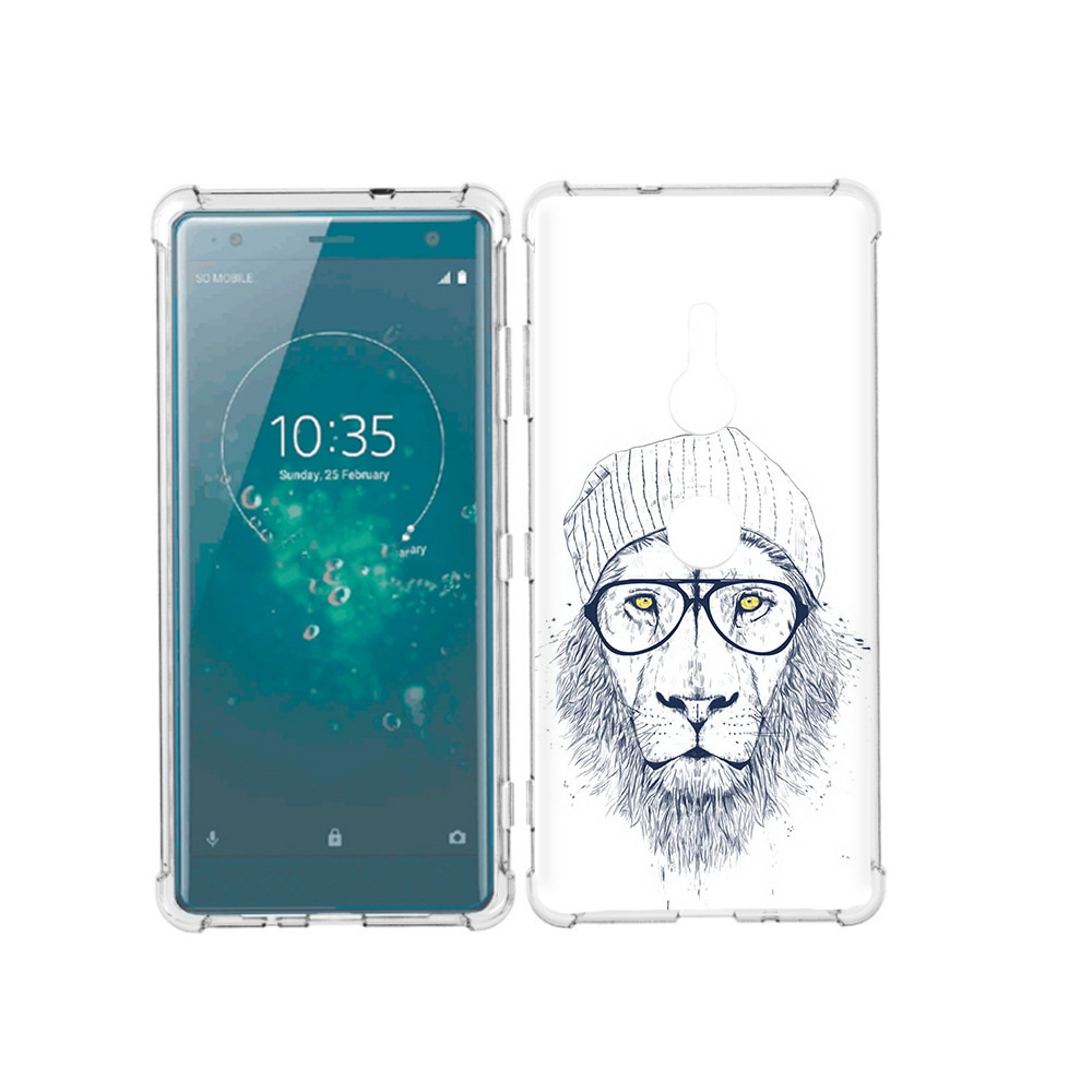 

Чехол MyPads Tocco для Sony Xperia XZ3 хиппи лев, Прозрачный, Tocco