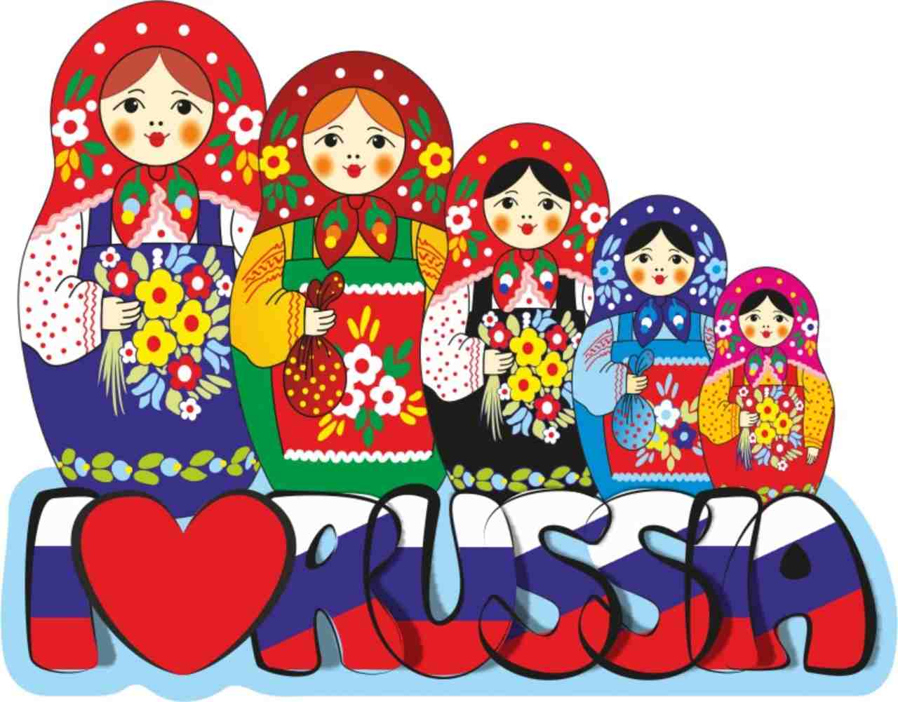 

Магнит АКМ виниловый Матрешки Russia 6,5 х 7 см