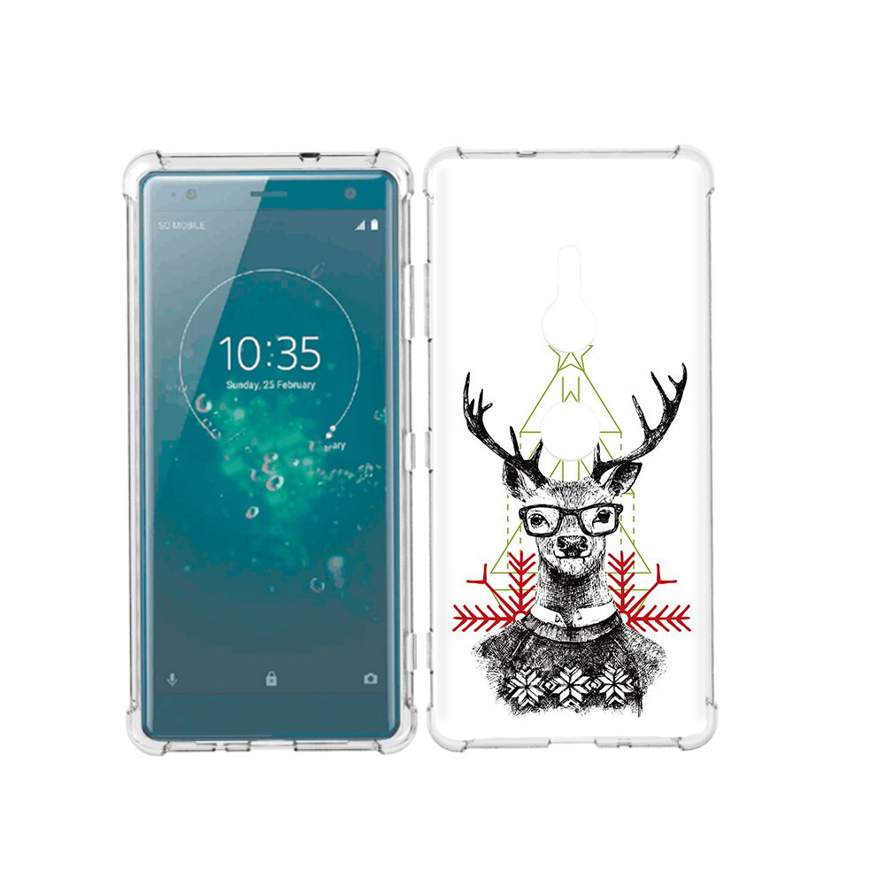 

Чехол MyPads Tocco для Sony Xperia XZ3 умный олень, Прозрачный, Tocco