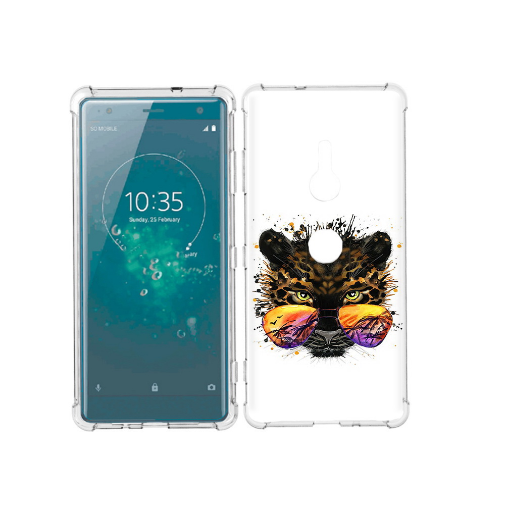 

Чехол MyPads Tocco для Sony Xperia XZ3 тропический леопард, Прозрачный, Tocco