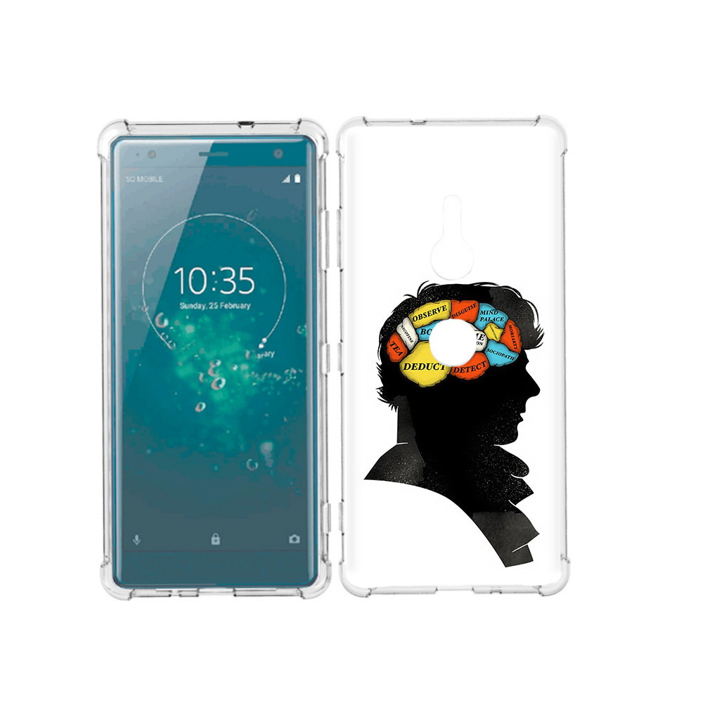 

Чехол MyPads Tocco для Sony Xperia XZ3 темный рисунок, Прозрачный, Tocco