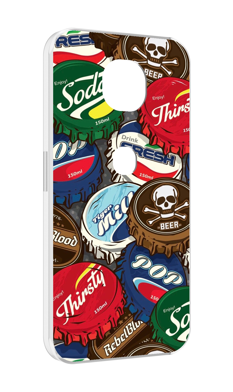 

Чехол MyPads крышки от баночек для Motorola Moto G5S (XT1799-2), Прозрачный, Tocco